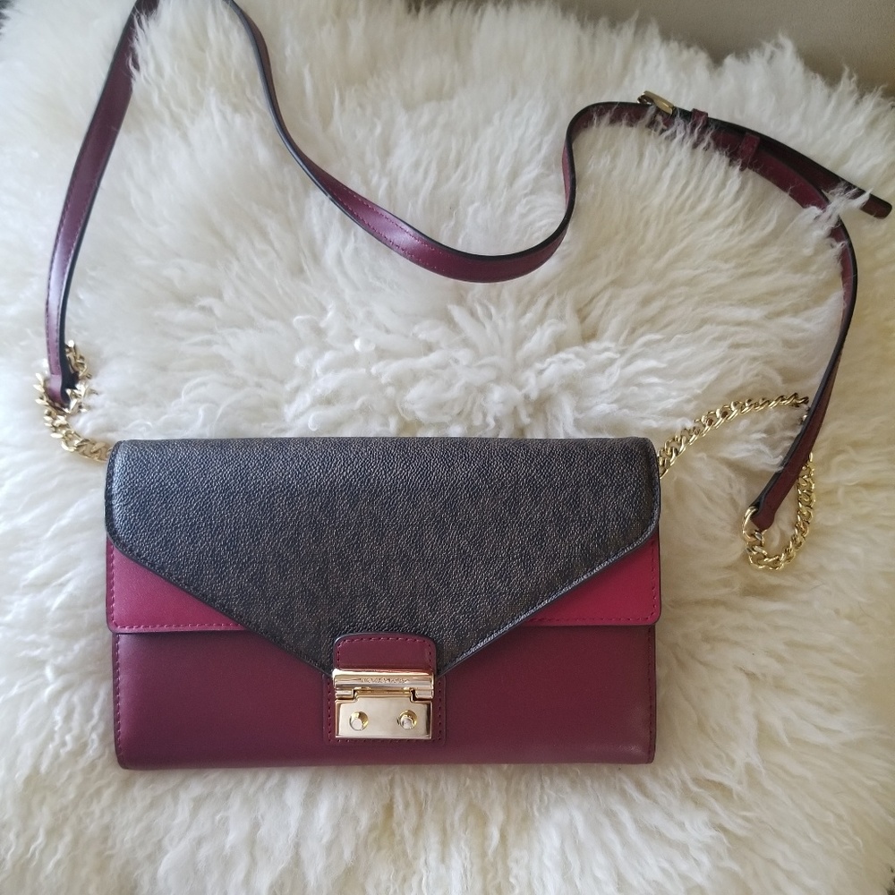 Michael Kors Wallet on Chain Red